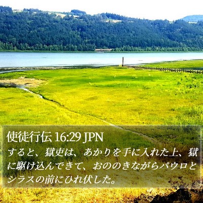 使徒行伝 16:29 JPN Bible Verse Image