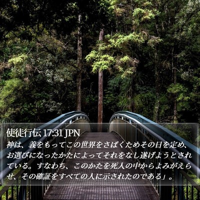 使徒行伝 17:31 JPN Bible Verse Image