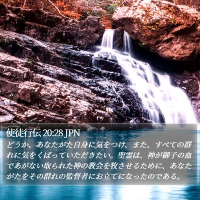 使徒行伝 20:28 JPN Bible Verse Image
