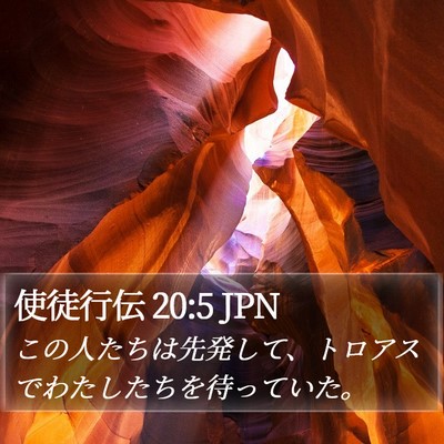 使徒行伝 20:5 JPN Bible Verse Image