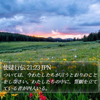 使徒行伝 21:23 JPN Bible Verse Image
