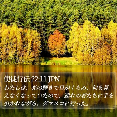 使徒行伝 22:11 JPN Bible Verse Image