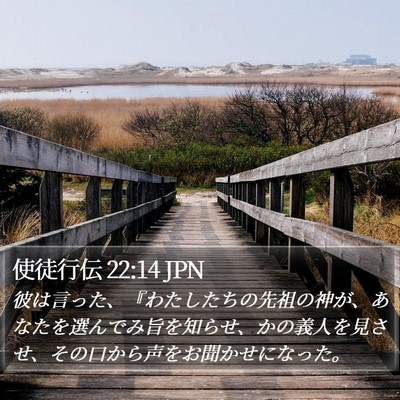 使徒行伝 22:14 JPN Bible Verse Image