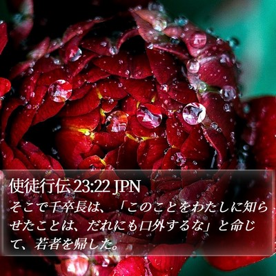 使徒行伝 23:22 JPN Bible Verse Image