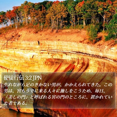 使徒行伝 3:2 JPN Bible Verse Image