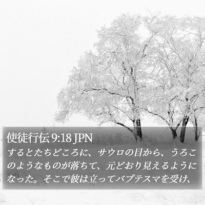 使徒行伝 9:18 JPN Bible Verse Image