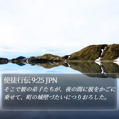 使徒行伝 9:25 JPN Bible Verse Image
