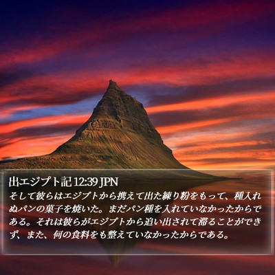 出エジプト記 12:39 JPN Bible Verse Image