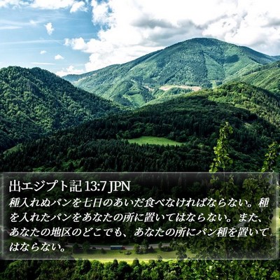 出エジプト記 13:7 JPN Bible Verse Image