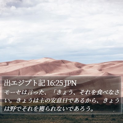 出エジプト記 16:25 JPN Bible Verse Image
