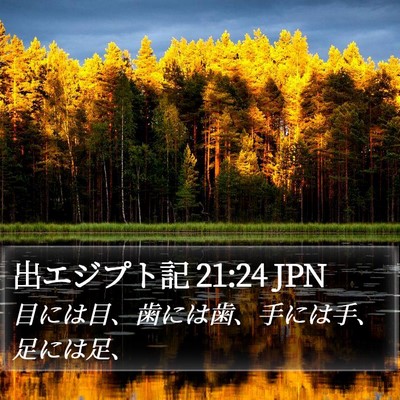 出エジプト記 21:24 JPN Bible Verse Image