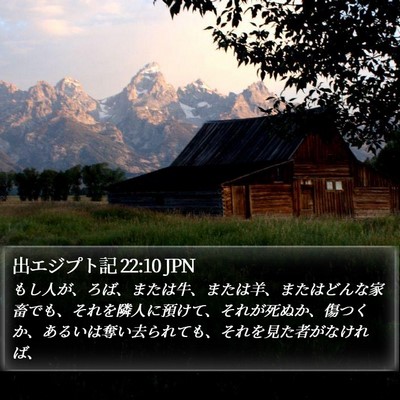 出エジプト記 22:10 JPN Bible Verse Image