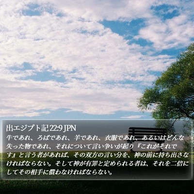 出エジプト記 22:9 JPN Bible Verse Image
