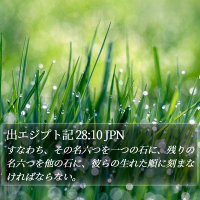 出エジプト記 28:10 JPN Bible Verse Image