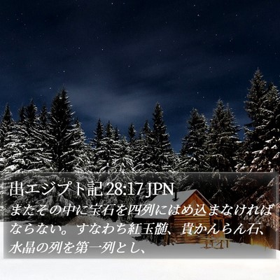 出エジプト記 28:17 JPN Bible Verse Image