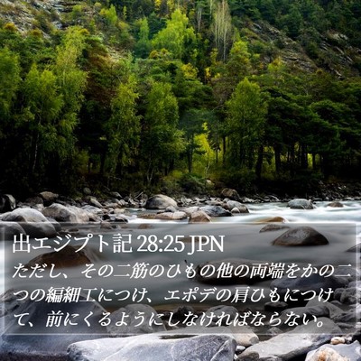 出エジプト記 28:25 JPN Bible Verse Image
