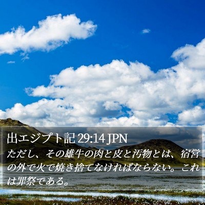 出エジプト記 29:14 JPN Bible Verse Image