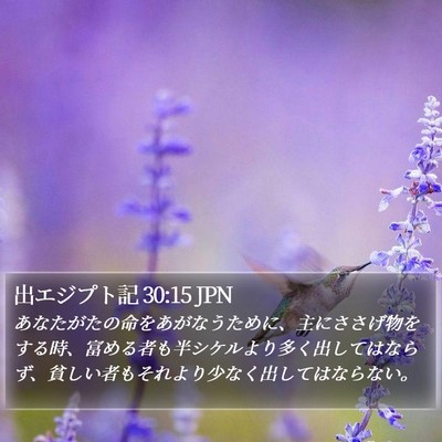 出エジプト記 30:15 JPN Bible Verse Image