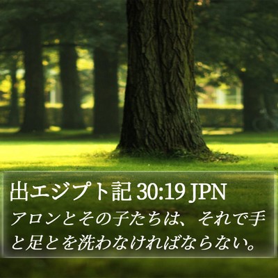 出エジプト記 30:19 JPN Bible Verse Image
