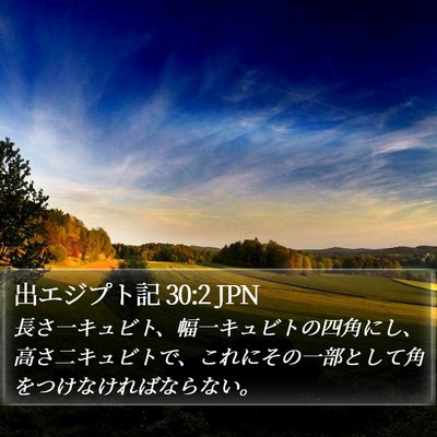 出エジプト記 30:2 JPN Bible Verse Image