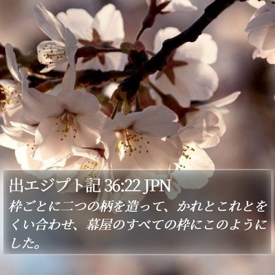 出エジプト記 36:22 JPN Bible Verse Image