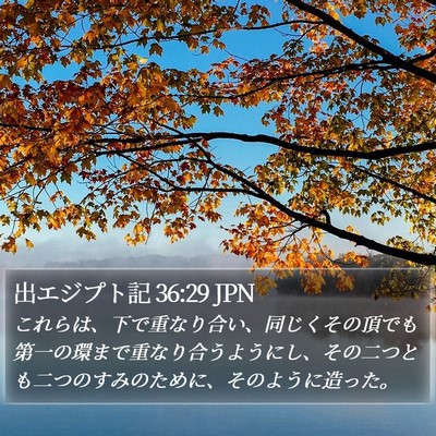 出エジプト記 36:29 JPN Bible Verse Image