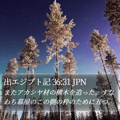 出エジプト記 36:31 JPN Bible Verse Image