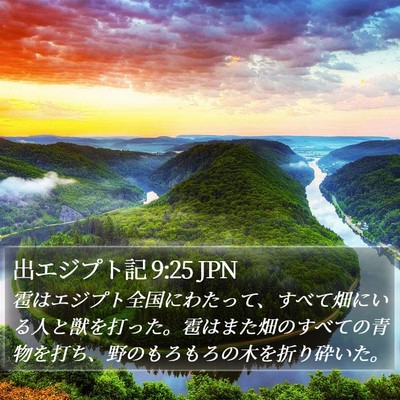 出エジプト記 9:25 JPN Bible Verse Image