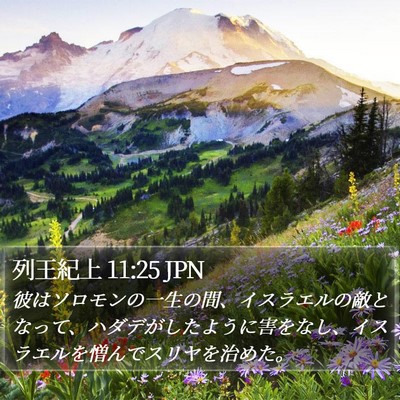 列王紀上 11:25 JPN Bible Verse Image