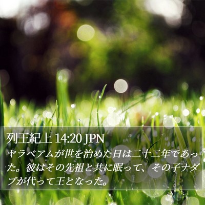 列王紀上 14:20 JPN Bible Verse Image
