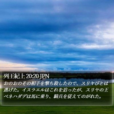 列王紀上 20:20 JPN Bible Verse Image
