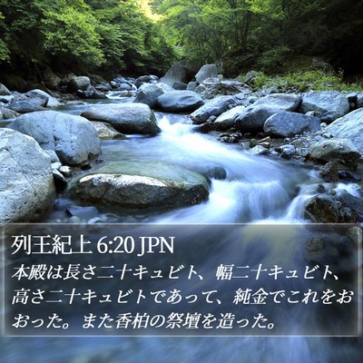 列王紀上 6:20 JPN Bible Verse Image