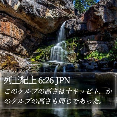 列王紀上 6:26 JPN Bible Verse Image