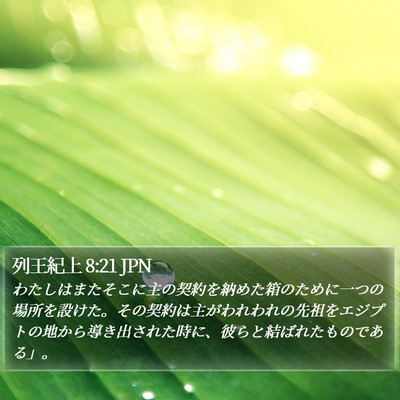 列王紀上 8:21 JPN Bible Verse Image