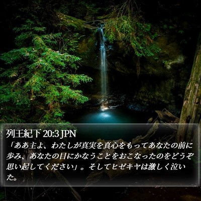 列王紀下 20:3 JPN Bible Verse Image