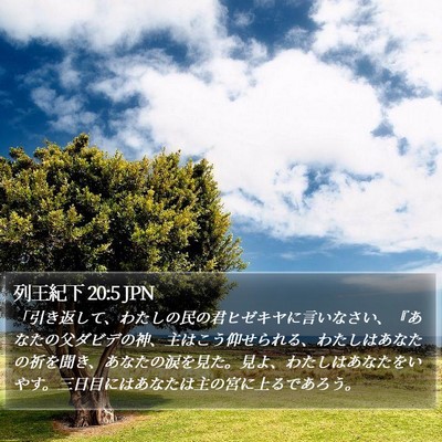 列王紀下 20:5 JPN Bible Verse Image