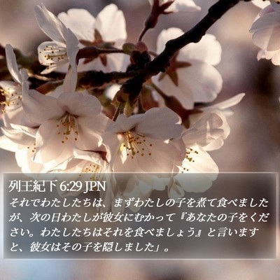 列王紀下 6:29 JPN Bible Verse Image