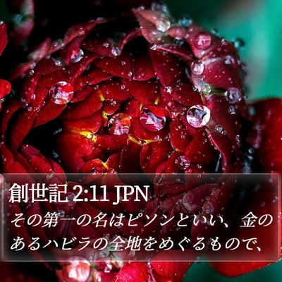 創世記 2:11 JPN Bible Verse Image