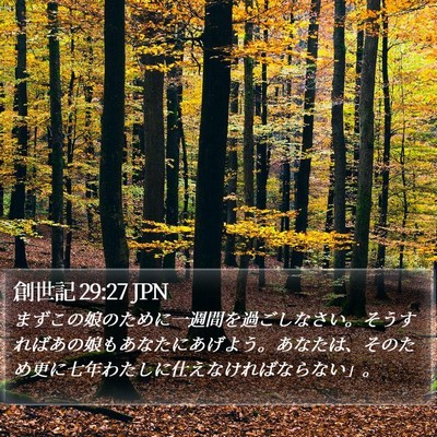 創世記 29:27 JPN Bible Verse Image