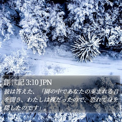 創世記 3:10 JPN Bible Verse Image