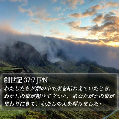 創世記 37:7 JPN Bible Verse Image