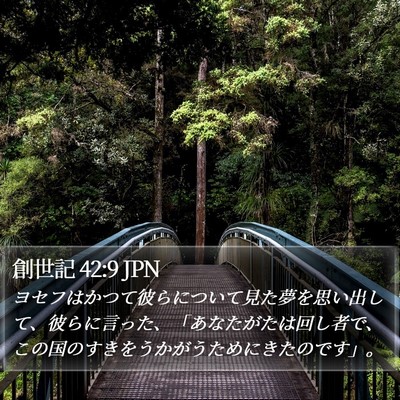 創世記 42:9 JPN Bible Verse Image