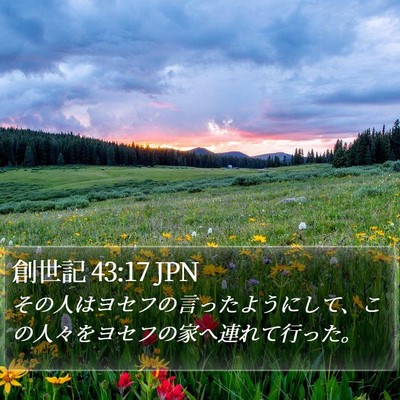 創世記 43:17 JPN Bible Verse Image