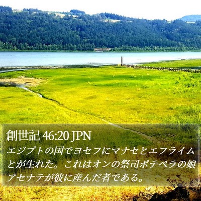 創世記 46:20 JPN Bible Verse Image