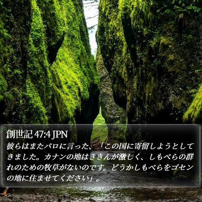 創世記 47:4 JPN Bible Verse Image
