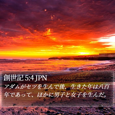 創世記 5:4 JPN Bible Verse Image
