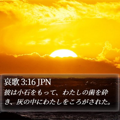 哀歌 3:16 JPN Bible Verse Image