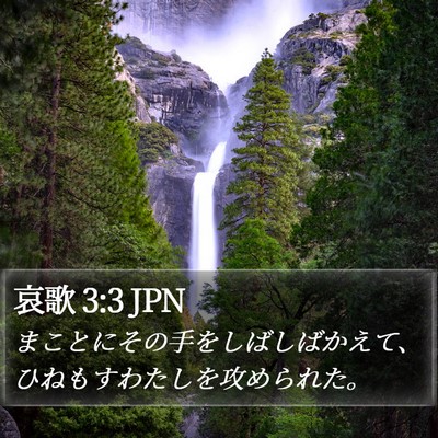 哀歌 3:3 JPN Bible Verse Image
