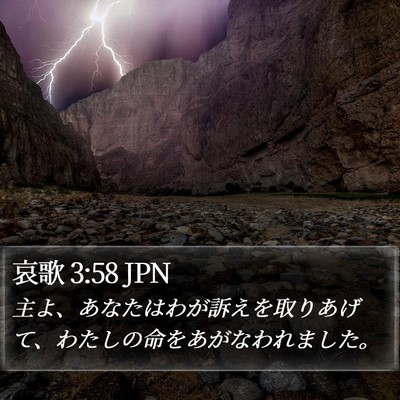 哀歌 3:58 JPN Bible Verse Image