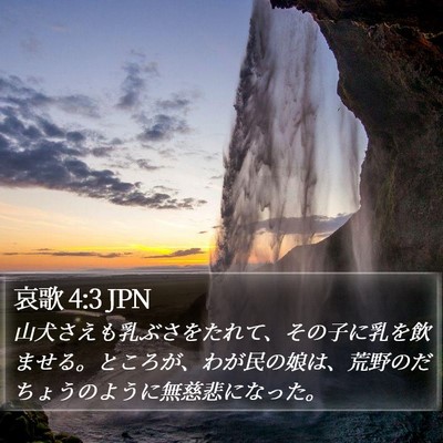 哀歌 4:3 JPN Bible Verse Image